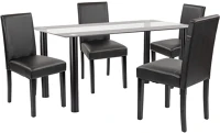 Leziter H40LUA140B_LKE-BL_4 Cadiz 4+1 étkező garnitúra fekete-fekete kép