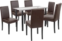 Leziter H40LUA140B_LKE-BR_6 Cadiz 6+1 étkező garnitúra fekete-barna kép