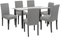 Leziter H40LUA140B_LKE-GR_6 Cadiz 6+1 étkező garnitúra fekete-szürke kép