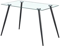 Leziter H40LUAL120B Lana 120 cm szögletes üveg étkezőasztal kép