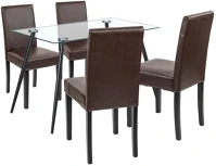 Leziter H40LUAL120B_LKE-BR_4 Alen 4+1 étkező garnitúra fekete-barna kép