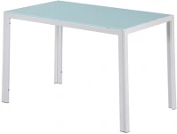 Leziter H40LUAV120W Ezra 120 cm szögletes üveg étkezőasztal kép