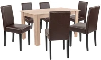 Leziter H40LYET140ST_LKE-BR_6 Leon 6+1 étkező garnitúra sonoma tölgy-barna kép
