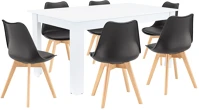 Leziter H40LYET160F_DA232AB_6 Lola 6+1 étkező garnitúra fekete-fehér kép