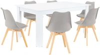 Leziter H40LYET160F_DA232AG_6 Lola 6+1 étkező garnitúra szürke-fehér kép