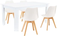 Leziter H40LYET160F_DA232AW_4 Lola 4+1 étkező garnitúra fehér-fehér kép