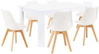 Leziter H40LYET160F_DA232AW_6 Lola 6+1 étkező garnitúra fehér-fehér kép