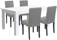 Leziter H40LYET160F_LKE-GR_4 Leon 4+1 étkező garnitúra fehér-szürke kép