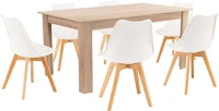 Leziter H40LYET160ST_DA232AW_6 Lola 6+1 étkező garnitúra fehér-sonoma tölgy kép