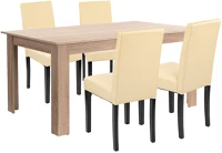 Leziter H40LYET160ST_LKE-BE_4 Leon 4+1 étkező garnitúra sonoma tölgy-bézs kép