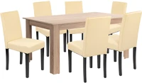 Leziter H40LYET160ST_LKE-BE_6 Leon 6+1 étkező garnitúra sonoma tölgy-bézs kép