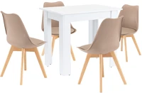Leziter H40LYET86F_DA232ABE_4 Amina 4+1 étkező garnitúra bézs-fehér kép