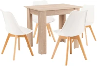 Leziter H40LYET86ST_DA232AW_4 Amina 4+1 étkező garnitúra fehér-sonoma tölgy kép