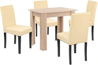 Leziter H40LYET86ST_LKE-BE_4 Leon 4+1 étkező garnitúra sonoma tölgy-bézs kép