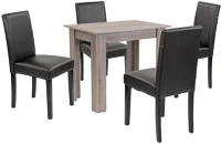 Leziter H40LYET86YT_LKE-BL_4 Leon 4+1 étkező garnitúra yorki tölgy-fekete kép