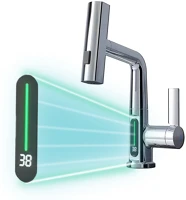 Leziter H40ZS-7020-CH Mara mosogató csaptelep multifunkciós fejjel digitális kijelzővel kép