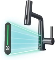 Leziter H40ZS-7020-GR Mara mosogató csaptelep multifunkciós fejjel digitális kijelzővel kép