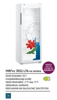 Liebherr MRFVC 3511 L76 performance üvegajtós italhűtő keringőlevegő hűtéssel 168x60x65cm vb kép