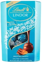 Lindt 14.02033 Lindor Salted Caramel sós karamellás csokoládé golyók díszdobozban 200g kép