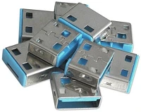 Lindy 10 USB 10 usb port locks blue no key kép
