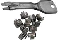 Lindy 10X + 1 KEY Rj45 port locks black, 10x + 1 key kép