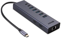 Lindy ÉS 4K@12HZ pd 3.0 100w, usb 3.2 gen 2, gigabit ethernet kép