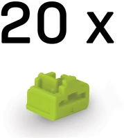 Lindy 47895 Dugó biztonsági, port blocker, rj45, kulcs nélkül, zöld (20db/csomag) kép