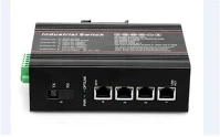 Linkeasy ISW-104-PWR 802.3af/at,duál 48V DC bemenet,DIN sín, -40~+85C ipari PoE switch kép