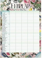 Lizzy card 23.09457 Falinaptár spirálozott  b/4 álló anyu tervezője scrapbook style 2026. kép