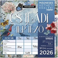 Lizzy card 23.09466 Falinaptár mágneses  220x220mm 2 hetes anyu tervezője scrapbook style 2026. kép