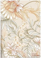 Lizzy card 23.0952003 Határidőnapló  b/5 heti szivacsos beige flowers 2026. kép