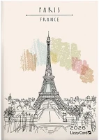 Lizzy card 23.0956903 Határidőnapló  b/6 heti keménytáblás paris 2026. kép