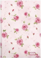 Lizzy card 23.0956905 Határidőnapló  b/6 heti keménytáblás pink roses 2026. kép