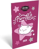 Lizzy card 23.09704 Zsebnaptár  a/6 heti papírborítós kittok purrfect 2026. kép