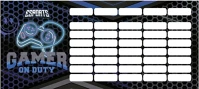 Lizzysuli 7740001008 Órarend mini 2 oldalas esport gamer on duty kép