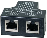Logilink 10/100BT Kábelmegosztó adapter 1x rj45 anya - 2x rj45 anya, 10/100bt kép