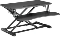 Logilink 20 KG-IG ülő/álló asztali átalakító billentyűzet tálcával, , elektromosan állítható, fekete kép