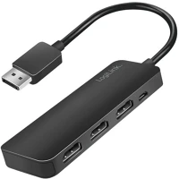 Logilink 4K/60 HZ, HDCP, MST Displayport elosztó, 1x3 port, 1x dp - 3x hdmi, 4k/60 hz, hdcp, mst kép