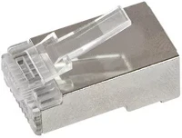 Logilink 50 PCS Modular plug rj45 cat.6 stp, pass through, shielded, 50 pcs. kép