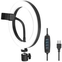 Logilink AA0151 20cm fekete led körlámpa okostelefonhoz kép