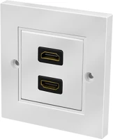 Logilink AH0018 Logilink HDMI wall plate with coupler HDMI F/F, 2-port, white kép