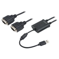 Logilink AU0031 Usb-a 2.0 -> 2db serial rs-232 m/m adapter fekete kép