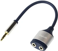 Logilink CA1100 jack stereo 3,5mm (3pin) -> 2db jack stereo 3,5mm (3pin) m/f adapter 0.15m kép