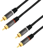 Logilink CA1201 Audio kábel 0,5 m 2 x rca fekete kép