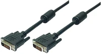 Logilink CD0002 Dvi-d -> dvi-d m/m video kábel 3m fekete 2 ferrit kép