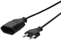 Logilink CEE7/16 2m, 2xcee 7/16 fekete cee7/16 kép
