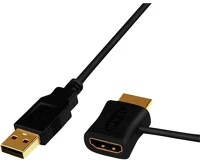 Logilink CH0081 Usb-a 2.0 -> hdmi 1.4 m/f tápkábel 0.5m fekete kép