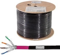 Logilink CPV0083 Outdoor cat7 s/ftp adatkábel 250m fekete lszh-pe, közvetlen földkábel kép