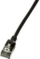 Logilink CQ9043S Slimline rj45 cat6a u/ftp -> rj45 cat6a u/ftp m/m adatkábel 1.5m fekete kép