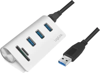 Logilink CR0045 LOGILINK - USB 3.0, 3-port hub + kártyaolvasó kép